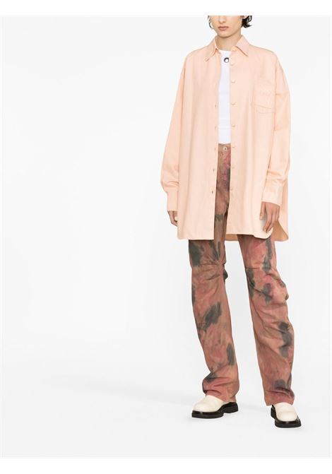 Pink oversize denim shirt - women RAF SIMONS | 231W244100800039